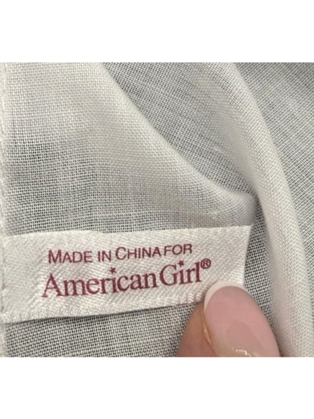 American Girl Felicity Elizabeth White Meet Shift Slip Historical Retro - Picture 4 of 9